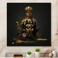 thumbnail image 2 of Designart Chic Black And Gold Perfume Bottle VIII Canvas Wall Art, 2 of 5