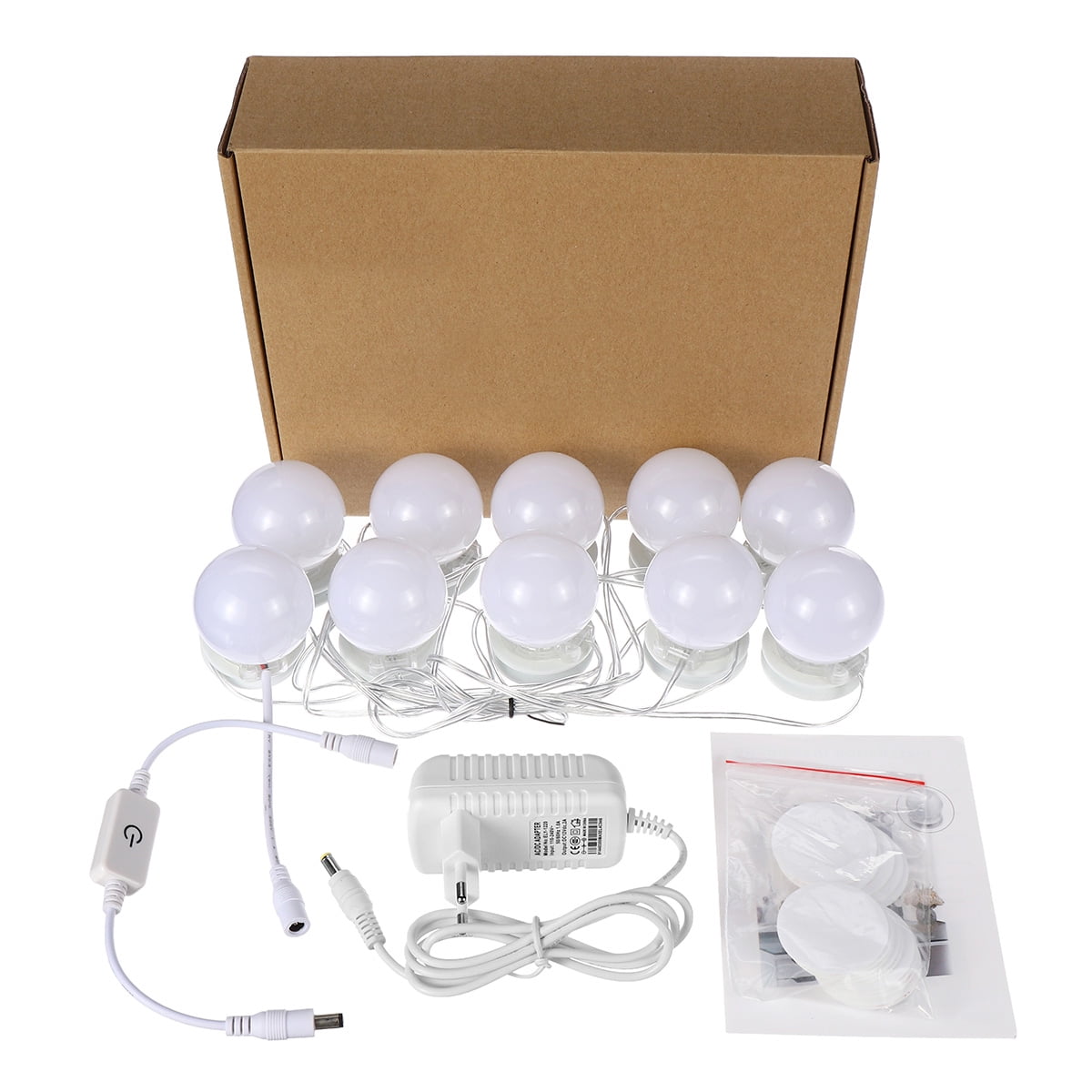 Hollywood Led Light Stick on Vanity Lights for Mirror, 10 Dimmable