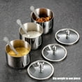 thumbnail image 3 of CIYISON Premium Stainless Steel Sugar Bowls With Clear Glass Lid and Spoon For Freshness, 3 of 8