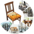 thumbnail image 6 of Set of 4 Removable Chair Seat Covers for Dining Room, Fall Pumpkins Stretchable Wedding Party Chair Slipcovers Cushion Protector Thanksgiving Leaf Furniture Decor, 16.9x16.9 Inches, 6 of 6