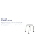 thumbnail image 2 of HERCULES Series Tool-Free and Quick Assembly, 300 Lb. Capacity, Adjustable White Bath & Shower Stool, 2 of 9