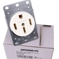 thumbnail image 3 of Journeyman-Pro Lifetime Guaranteed, NEMA 14-50 Commercial/Industrial Grade U.L. Approved 50 AMP 240V Receptacle 50A Wall Range Outlet for RV and Electric Vehicles, 125/250V Black or White (White), 3 of 4