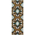 thumbnail image 3 of SAFAVIEH Wyndham Kristen Abstract Floral Wool Runner Rug, Blue/Multi, 2'3" x 11', 3 of 6