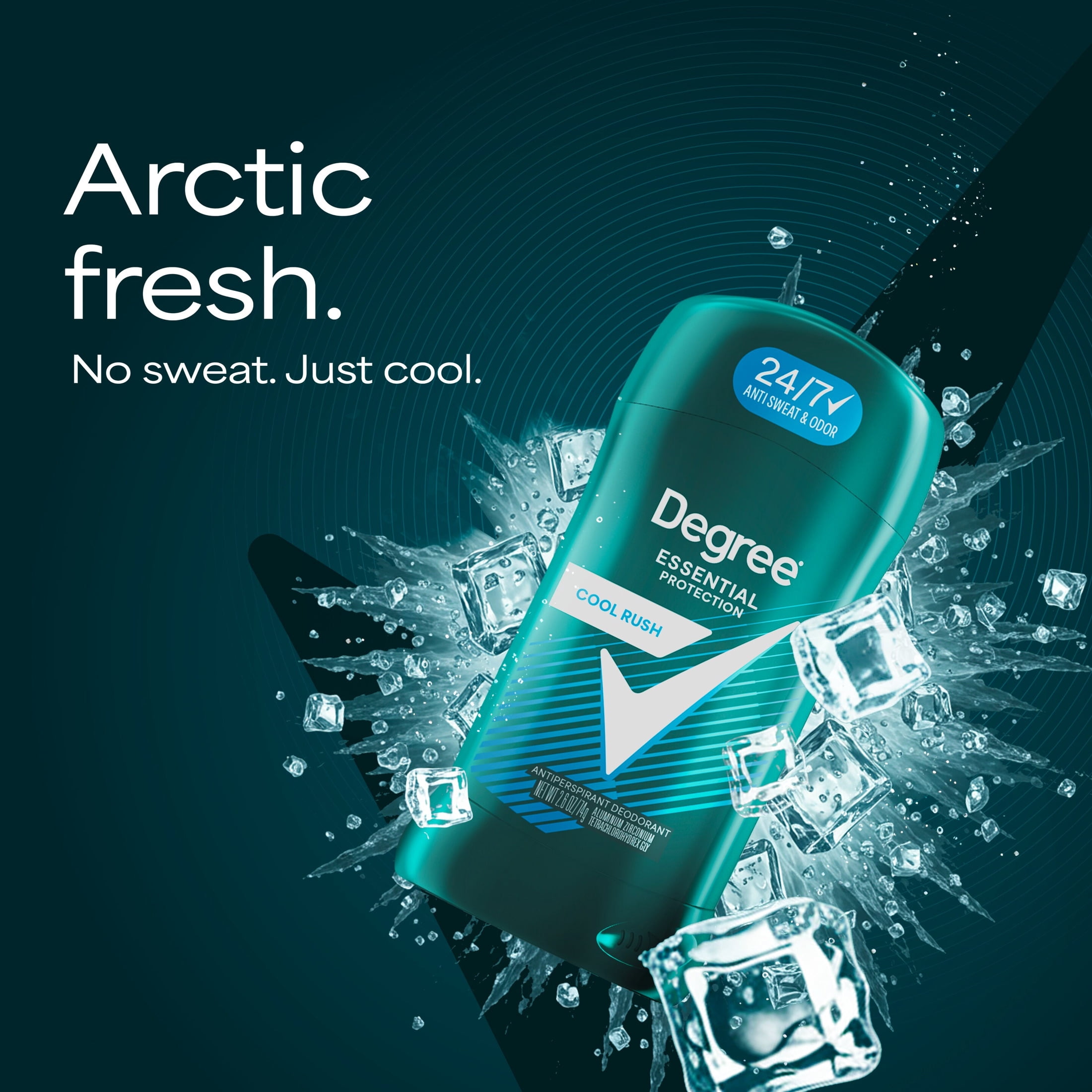 Degree Men Original Antiperspirant Deodorant 48-Hour Sweat & Odor Protection Cool Rush Antiperspirant For Men, 2.7 oz 3 pack