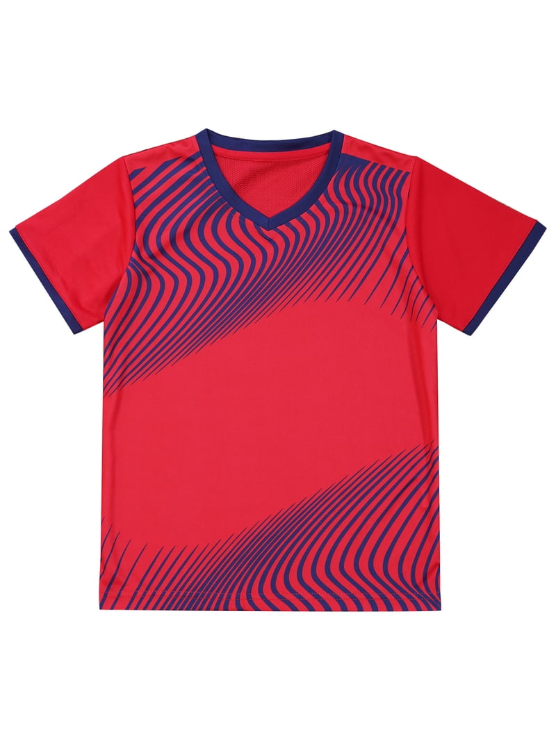 Haitryli Kids Boys Soccer Jersey Sports Shirt Quick Dry Fit Short 