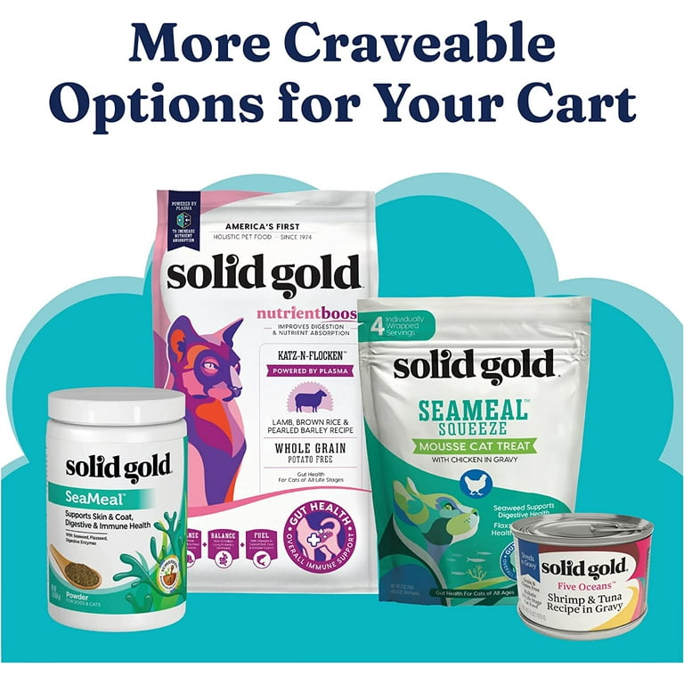 Solid Gold Nutrient Boost Meal Topper for Cats, Grain Free Food