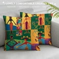 thumbnail image 3 of Orinice Harlem Renaissance Graphic Decorative Men Women Boy Girl Room Cushion Throw Pillow Cover for Home Couch Living Room Bed Sofa for Car Couch Bedroom All Year Round 1PC 18x18in, 3 of 5