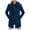 Blue, variant on WREESH Fashion Winter Coat Men Casual Button Solid Long Sleeve Pockets Turn Down Collar Outwear Coat Black