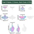 thumbnail image 3 of 40pcs 2 Colors 5 Styles Ion Plating Stainless Steel Rainbow Filigree Big Pendants Butterfly Peacock Dragonfly, 3 of 8
