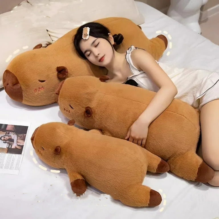 Cute 50/70/90cm Cartoon Stuffed Capybara Plush Toy Bed Giant