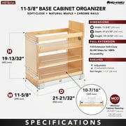 Rev-A-Shelf 11 Door/Drawer Base Soft-Close Cabinet Organizer, 448-BDDSC-11C