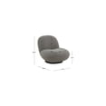 thumbnail image 3 of SAFAVIEH Couture Stevie Modern Boucle Solid Accent Chair, Light Grey/Black, 3 of 5