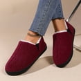 thumbnail image 4 of Chenyee Women’s Winter Warm Bootie Slippers Plush Suede Flat Memory Foam Fleece Lined House Slippers, 4 of 5