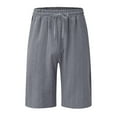 thumbnail image 5 of Blekii Men's Linen Shorts, Casual Lightweight Drawstring Shorts Spring Summer Casual Sports Bottoms, Breathable Lightweight Shorts for Hot Weather, Comfortable Lounge Or Beach, 5 of 6