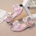 thumbnail image 5 of NOKIO Little Girls' Modern Sandals Children'S Trendy Sandals Children Shoes Fashion Thick Soles With Diamond Butterfly Sandals Summer Open Toe Student Dance Princess Shoes, 5 of 5