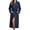 C Navy Blue, variant on Long Robes for Women Long Sleeve Kimono Bathrobe Waffle Knit Wrap Robe Soft Cozy Lightweight Sleepwear Nightgown with Pockets