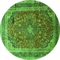 thumbnail image 1 of Ahgly Company Indoor Round Medallion Green Traditional Area Rugs, 6' Round, 1 of 1