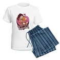thumbnail image 5 of CafePress - My Cat Is My Valentine Pajamas - Women's Short Sleeve Print T-Shirt and Pants Light Cotton Pajama Set, 5 of 7
