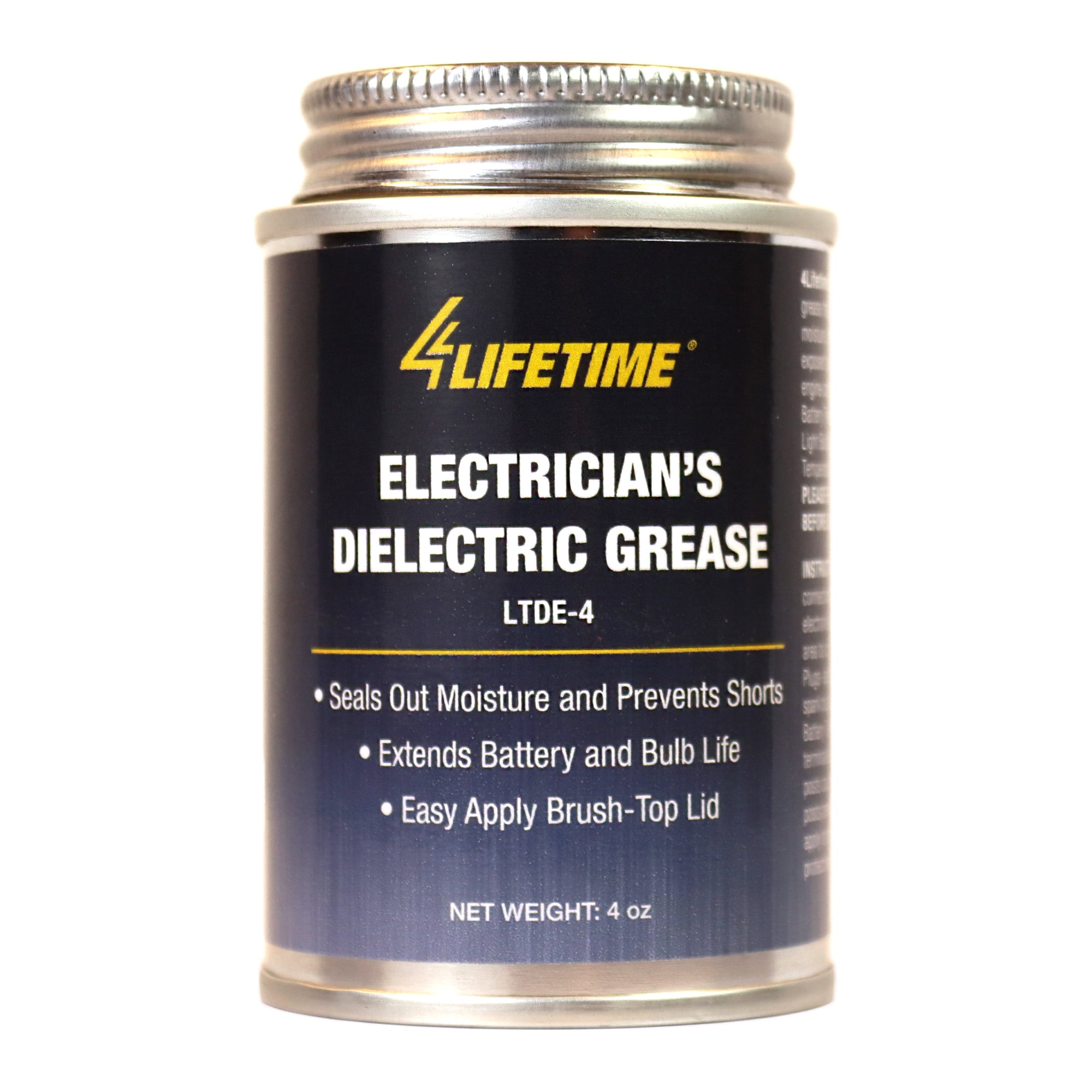 4lifetimelines Silicone Grease - Waterproof Non-Conductive Lubricant for Electrical & Automotive Use - 4oz