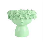 Huntermoon Flower Fairy Desktop Storage Pot Vases Decor Modern Home Ornaments Head 16x14x14cm Nordic Planter For Flowers Art Resin