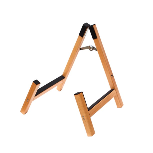 EeaseMX Soporte de guitarra ajustable con marco plegable de madera para guitarra eléctrica y violín