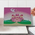 thumbnail image 2 of Magic Cutting Board, Fantasy Tale Pixie in Sky Fictional Dream Kingdom Unworldly Nature Illustration, Decorative Tempered Glass Cutting and Serving Board, Small Size, Green Pink, by Ambesonne, 2 of 5