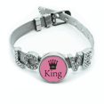 thumbnail image 1 of Juego de ajedrez reina negra Pulsera pulsera pulsera de cristal amor pulsera ajustable, 1 of 2