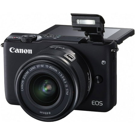 Canon EOS M10 Mirrorless Digital Camera with 15-45mm Lens (Black)