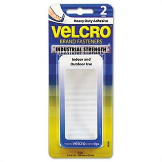 Velcro 90199 Industrial Strength Sticky-Back Hook and Loop Fastener Strips,  4 x 2, Black 
