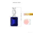 thumbnail image 3 of ANGARA Lab Grown 3.4 Ct Sapphire Pendant with Lab Diamond Entwined Bale for Women in 14K White Gold (Size-10x8mm) | Anniversary, Jewelry Gift for Women | Lab-Grown Blue Sapphire Necklace, 3 of 8