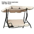 thumbnail image 1 of 210d Outdoor Swing Canopy Cover Sun Canopy Cover Courtyard Rainproof Swing Cover three-seater, 1 of 8