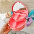 thumbnail image 5 of Kawaii Sanrio Hello Kitty Jewelry Box Kuromi Cinnamoroll My Melody Double Layer Storage Box Anime Y2K Girls Jewelry Case Mirror, 5 of 15