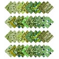 thumbnail image 2 of Soimoi 40Pcs Geometric & Texture Print Precut Fabrics Strips Roll Up 1.5x42inches Cotton Jelly Rolls For Quilting - Green, 2 of 9