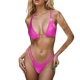 thumbnail image 2 of Hxshgdsn Bikini Sets For Women 2 Piece Spaghetti Strap Swimsuits Three Point Bathing Suits Cheeky Swimwear Hot Pink L, 2 of 8