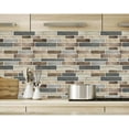 thumbnail image 2 of LongKing Brown Marble Tile Peel and Stick Backsplash 12 in. x 12 in.(10-Pack), 2 of 6