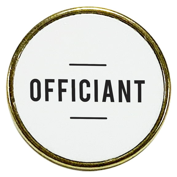 Koyal Wholesale Officiant Enamel Lapel Pin, Wedding Party Button Pins for Ceremony, 1-Piece