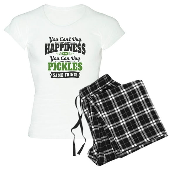 CafePress - Pickles Happiness Women's Light Pajamas - Women's Short Sleeve Print T-Shirt and Pants Light Cotton Pajama Set