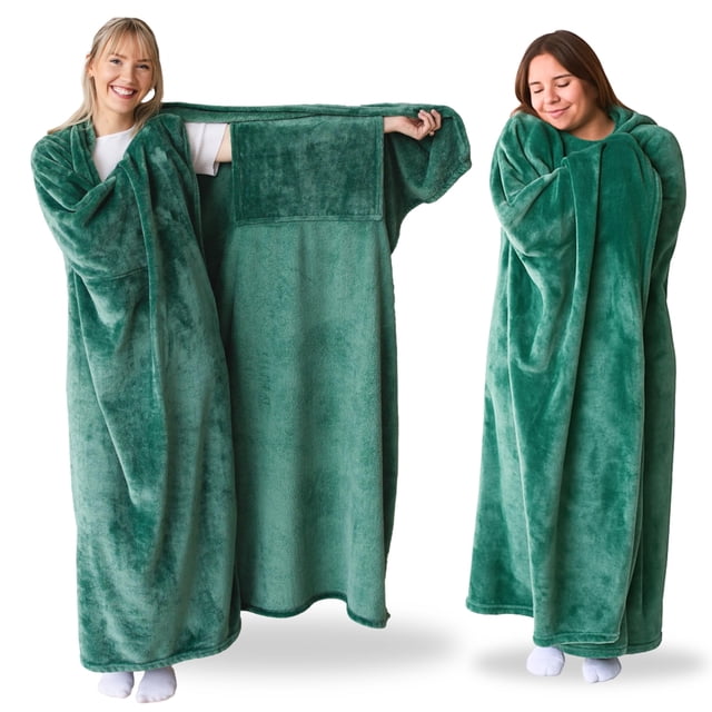 Manta portátil Super Blanky Forest Green para mujeres y hombres