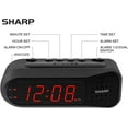 Sharp Digital Alarm Clock with Dual Alarm, Battery Backup, Black Case