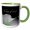 Green/White, variant on 3drose, Class of 2017, Tassel on Ribbon on Beautiful Abstract, Green and Gray, 11oz Magic Transforming Mug