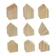 thumbnail image 3 of Bloques de madera con forma de flecha pequeña, bloques de madera sin terminar, cubos de pintura en blanco, bricolaje para el hogar 9 piezas, 3 of 9