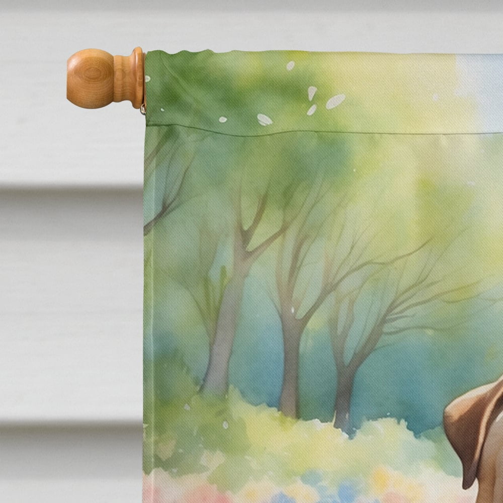 Shar Pei Spring Path House Flag 28 in x 40 in