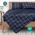 thumbnail image 5 of Bare Home Ultra-Soft Sheet Set - Premium 1800 Collection - Deep Pockets - 4-Pieces - King, Modern Plaid - Midnight/White, 5 of 8