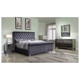 thumbnail image 4 of Best Master Furniture Jean-Carrie Upholstered Sleigh Bed, Cal King Grey Velvet, 4 of 4