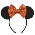 thumbnail image 1 of Diadema de Mickey con lazo de lentejuelas y lunares rojos y ondas, accesorios para el cabello de Mickey Mouse, horquilla Paradise Play, ropa cómoda, 1 of 6