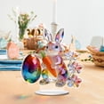 thumbnail image 4 of Giunmcul Easter Acrylic Egg Desktop Ornament Colorful 2D Decoration for Living Room Bedroom Study Home Decor Gift for Kids 1 Piece 15cm, 4 of 6