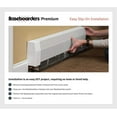 thumbnail image 3 of Baseboarders Premium 5 ft Easy Slip-on Baseboard Heater Cover - White (L & R End Caps), 3 of 5