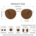 thumbnail image 4 of Round Polarized Sunglasses for Women Circle Sun Glasses with Metal Frame, 4 of 12
