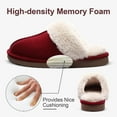 thumbnail image 4 of Litfun Women's Fuzzy Memory Foam Slippers Warm Comfy Winter House Shoes, Wine, Size 9-10, 4 of 8