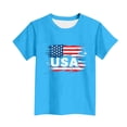 thumbnail image 2 of T-Shirt pour Enfants, Imprimé de la Fête de l'Indépendance à Manches Courtes et Col Rond, Haut Décontracté et Polyvalent pour Garçons et Filles de 3 à 15 Ans, 2 of 6